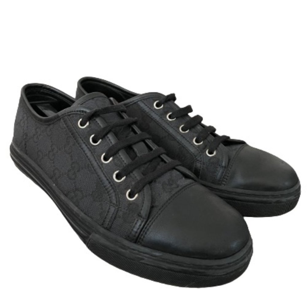 Gucci GG Canvas & Leather Sneaker - Black
